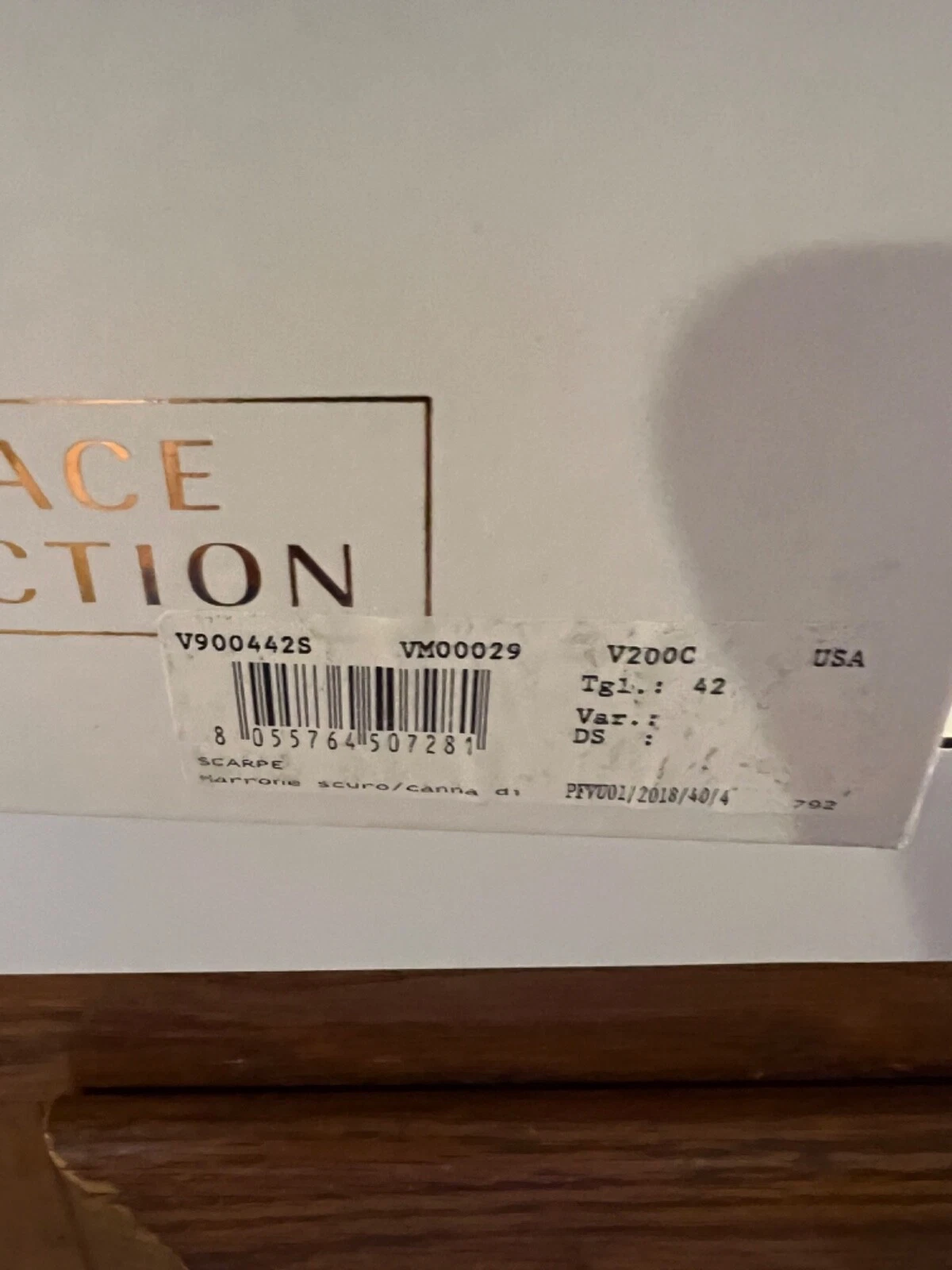 Scarpe eleganti slip on uomo pelle marrone nuova collezione Versace US 9 IT 42 nuove con scatola