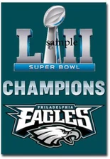 SUPERBOWL CHAMPIONS 2018 LII PHILADELPHIA EAGLES REFRIGERATOR MAN CAVE MAGNET #1