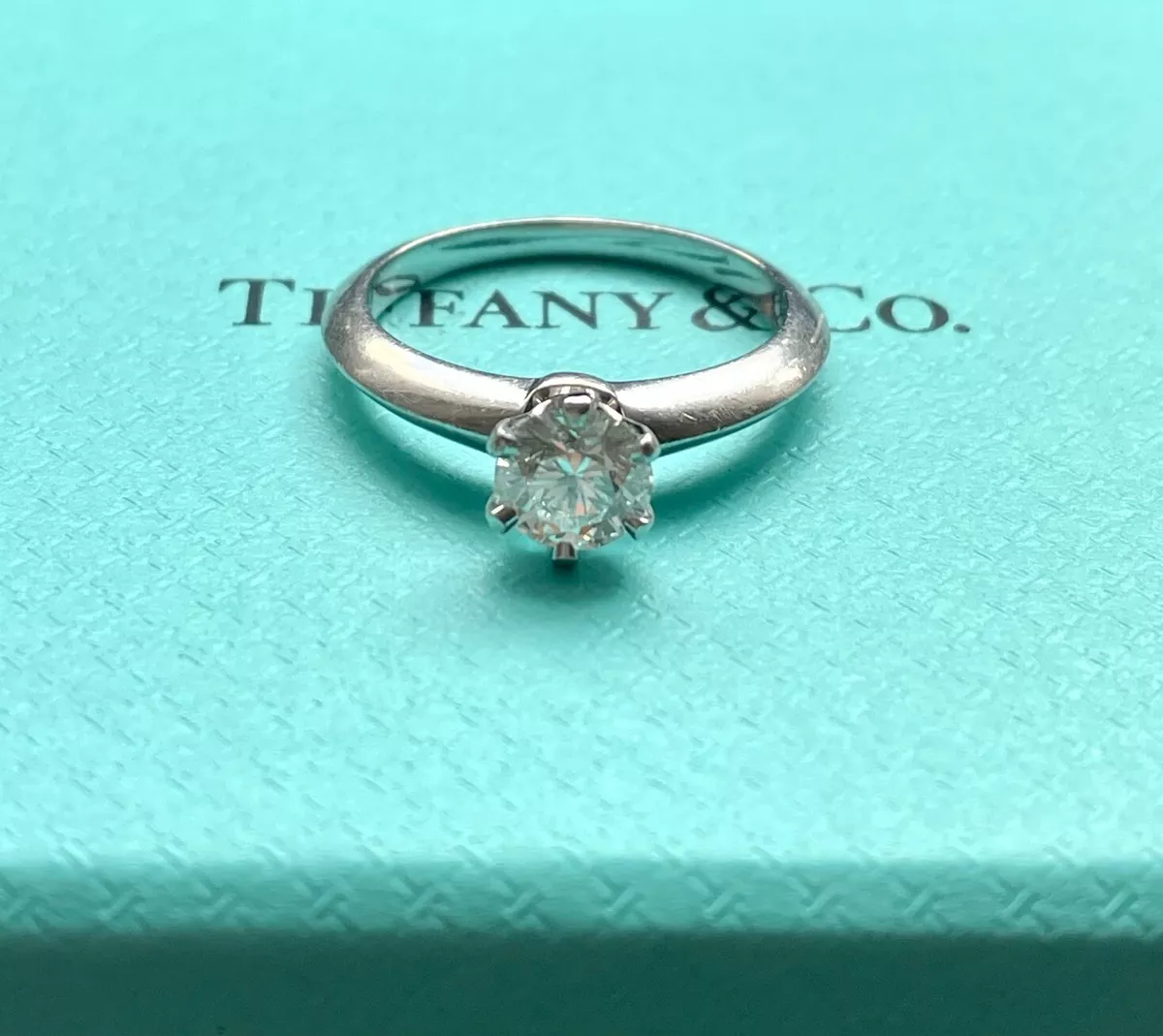 Tiffany & Co [Used] Tiffany TIFFANY Aria Open Diamond Ring Ring PT950 x  Diamond 6 Stones Approx. 0.23ct No. 9 8939 Silvery Platinum ref.474527 -  Joli Closet