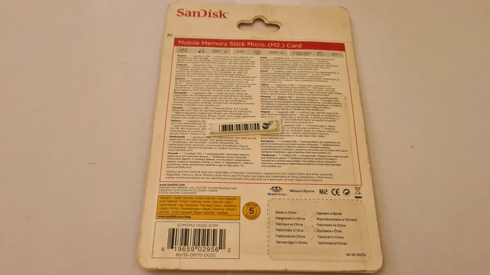 Sandisk 2GB M2 Memory Stick Micro Card - Image 2 of 2