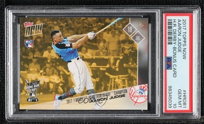 2017 Now Topps Online Exclusive Home Run Derby Aaron Judge PSA 10 Rookie RC