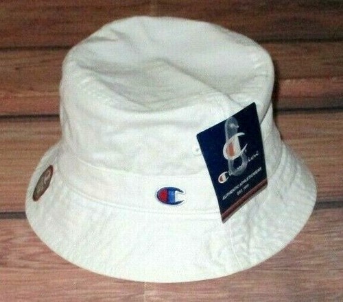 MENS CHAMPION WHITE BUCKET HAT SIZE S/M 