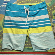 Old Navy Mens Swim Trunks Board Shorts 34 Striped California