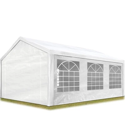 TOOLPORT Barnum Tente de réception 4x6m pavillon Blanc bâche PE 350 N - Photo 1/4