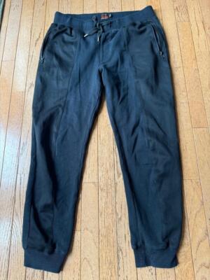 EVISU mens black sweat size large