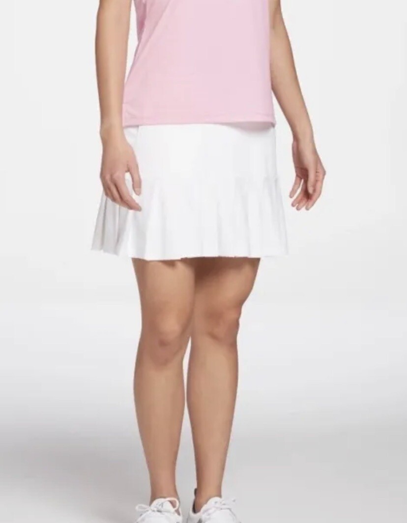 Lady Hagen Women's Skort Size S White Pleated Tummy Control Skirt