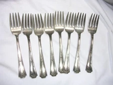 #BC  EPNS Silverplate Salad Dessert Forks  5 7/8" set of 8