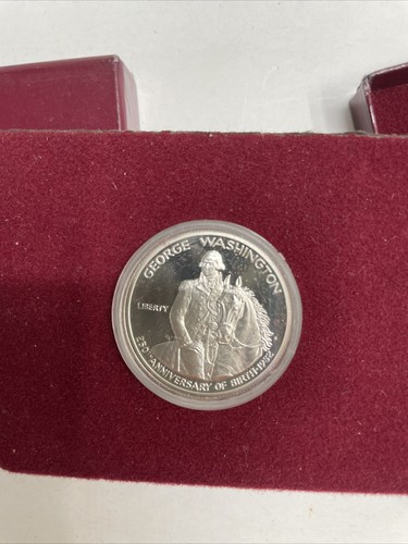 Moneda de medio dólar de plata George Washington 250 aniversario de nacimiento 1982 - Imagen 5 de 12