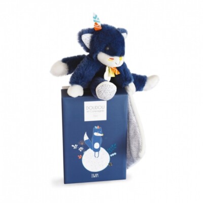 DOUDOU ET COMPAGNIE - Plüschtier Wolf mit Schmusetuch TIWIPI - 21cm -  - DC3632