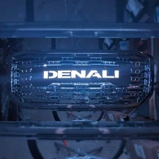 2015-20 GMC Yukon Denali Chrome Custom White LED Backlit Letter Full Replacement