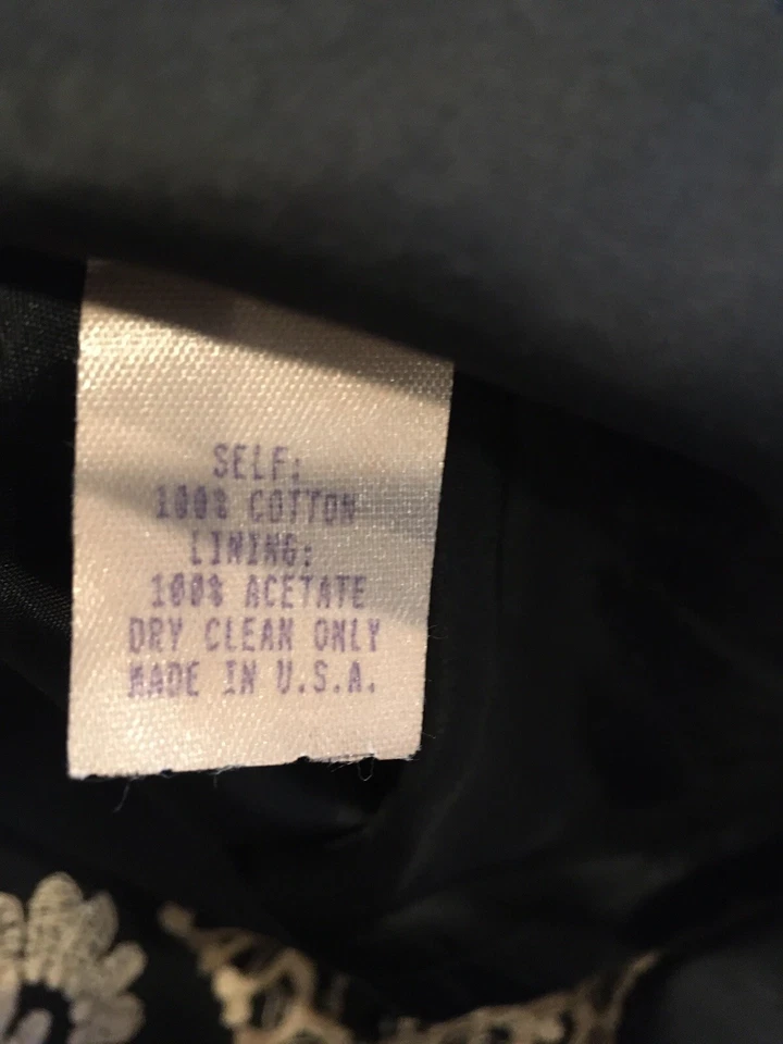 Nanette  Lepore Cotton Sheath Chandelier Tassle Print Black/Champagne Size 6 - Image 4 of 4