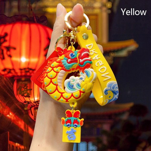 1pcs Nouvel An Auspiosité chinois Dragon Keychain tendance Keyring Bag Charme