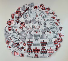 Cloth Wipes 20 Baby Flannel 8"x8" Boy Bow Tie Red White Blue Reusable Tissue