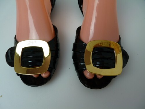 Roger & Vivier Flats sandals flats shoes size 38.5 Black US 8 Italy - Picture 4 of 9