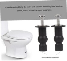 2 Pack Toilet Seat Screws Hinges Expanding Rubber Top Nuts Fixings WC Blind-Hole