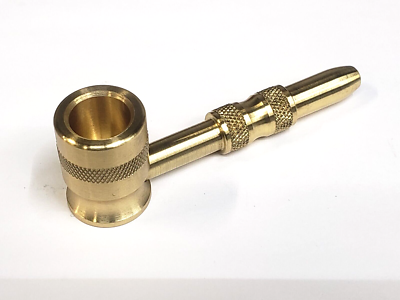 brass tobacco pipe LARGE SOLID BRASS TOBACCO SMOKING PIPE MADE IN USA ! LARGE BOWL. FREE  SHIPPING