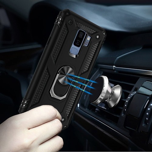 Für Samsung S9 Plus 6,2" Hülle Ring Magnet Ständer Schutzhülle Hybrid Cover - Bild 3 von 10