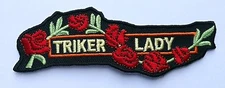 Triker Lady Flowers Patch 4 INCH BIKER PATCH