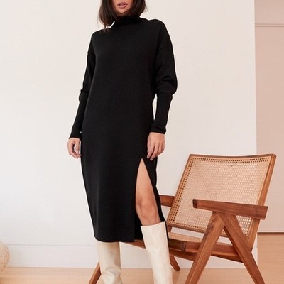 aritzia black sweater dress Alchemy Mini Dress