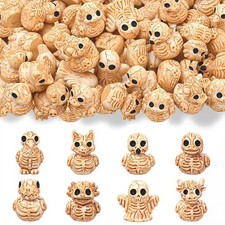 Mini Skeleton Duck Figurines 80Pcs 8 Styles Halloween Decorations Collectible