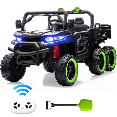 #ad #ad Black Kids 2 Seater Ride on Car 24V Electric Dump Truck 4WD Off road UTV Remote $224.99