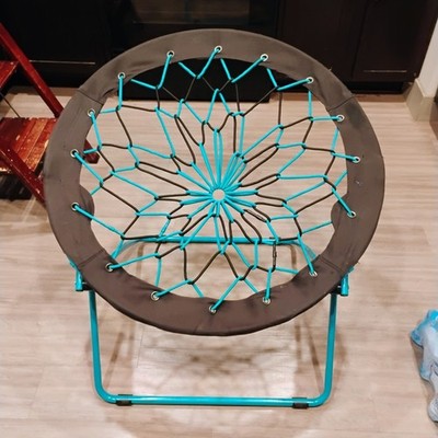 Zenithen Bunjo Bungee Dish Chair for Dorms and Bedrooms, Teal, 33''
