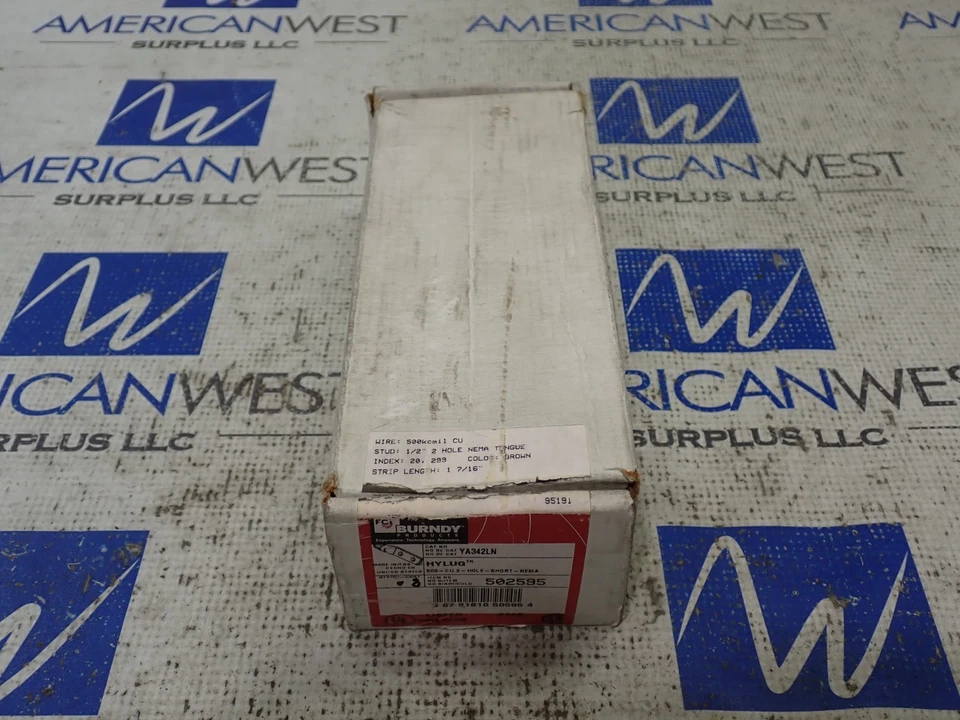 Burndy YA342LN Hylug 500-CU 2 Hole Short Brown Die QTY 8 NEW - Image 3 of 4