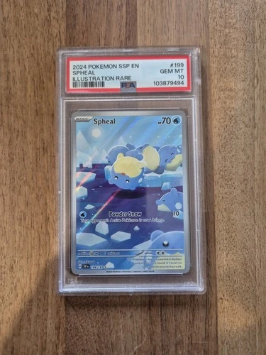 2024 POKEMON SSP EN SURGING SPARKS ILLUSTRATION RARE 199 SPHEAL PSA 10 Gem Mint