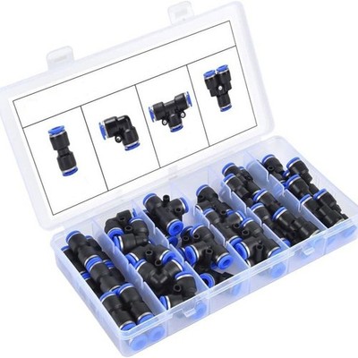 Quick Connect Luftschlauchverschraubungen Set 80-teilig mit Push On Verbindern 14