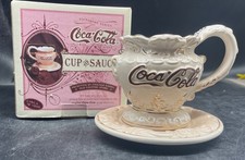 1998 Coca Cola Victorian Cracker Barrel Cup & Saucer In Box