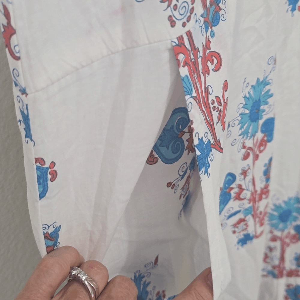 Victoria Dunn XL Floral Print Dress in Blue and Red image 4