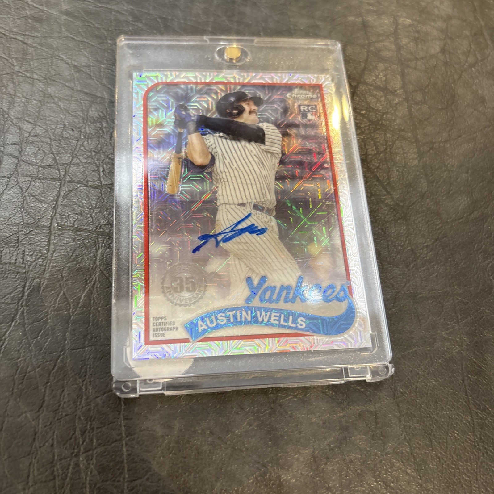 2024 Topps Series 2 - 1989 Topps Chrome Silver Pack Mojo Auto Austin Wells Rc