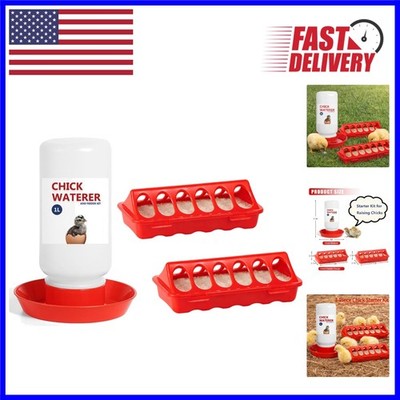 Lightweight 3-Piece Poultry Feeding & Hydration Solution with 12 Feeding Ports
