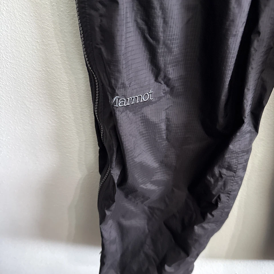 Marmot Pants Mens Medium Long PreCip Eco Full Zip Rain Waterproof Nylon Black - Image 3 of 4