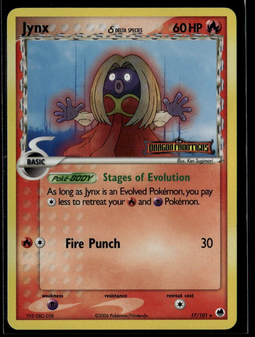Jynx 17/101 Rare Dragon Frontiers Pokemon Reverse Holo Near Mint