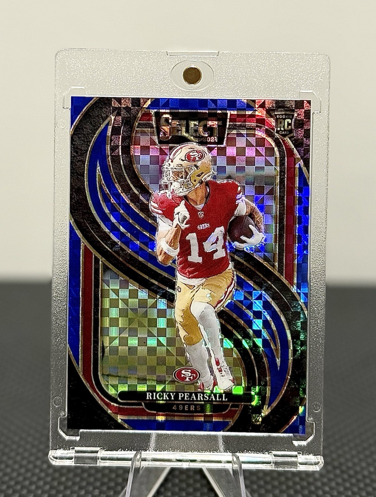 2024 Panini Select - Premier Level Ricky Pearsall #173 Blue Prizm /175 (RC)