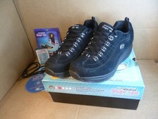 Skechers Shape Ups XF Trainers Shoes Black Suede UK 7 Womens - Extended Fitness