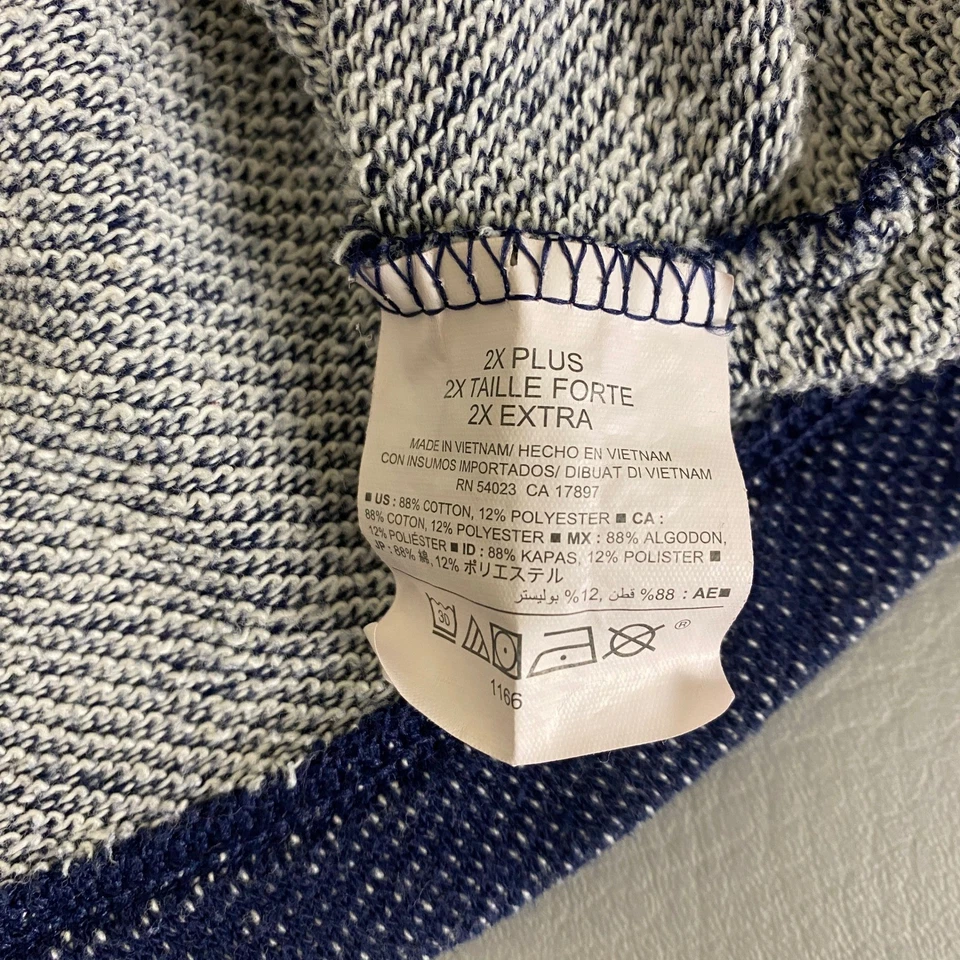 Sudadera para mujer Old Navy talla grande 2X estampado azteca azul marfil pulóver top Foto 4 de 4