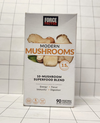 Modern Mushrooms 10 Mushroom Superfood Blend 90 Vegetable Capsules Exp 08/27 & U