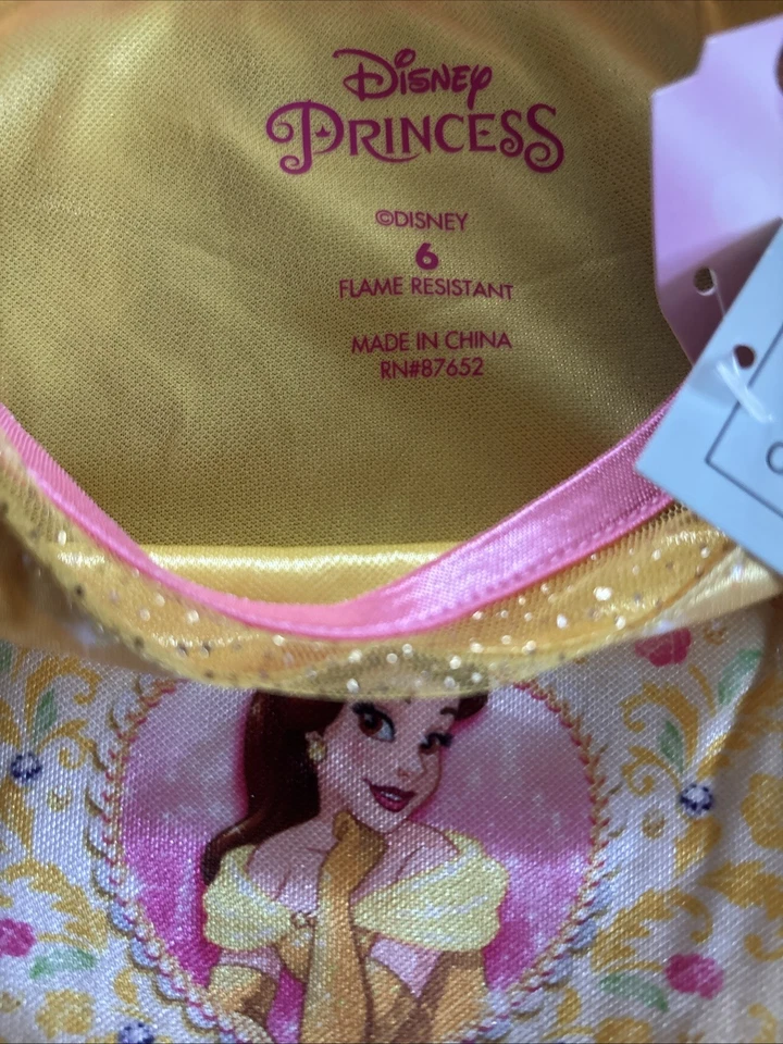 Disney Princesa Bella Fantasía Camisón Pijama Disfraz Bella Bestia Talla 6 Foto 3 de 4