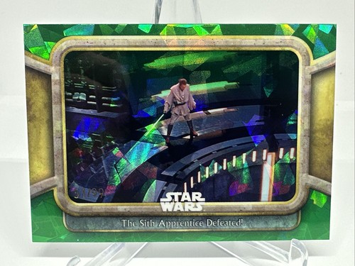 2024 Topps Chrome Sapphire Star Wars The Phantom Menace #91 Sith Defeated 51/99