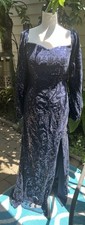 Sz 2 Navy Sequined Gown