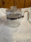Vintage  Pyrex Flameware 7756-B Glass Percolator 6 Cup Coffee Pot 6 pieces