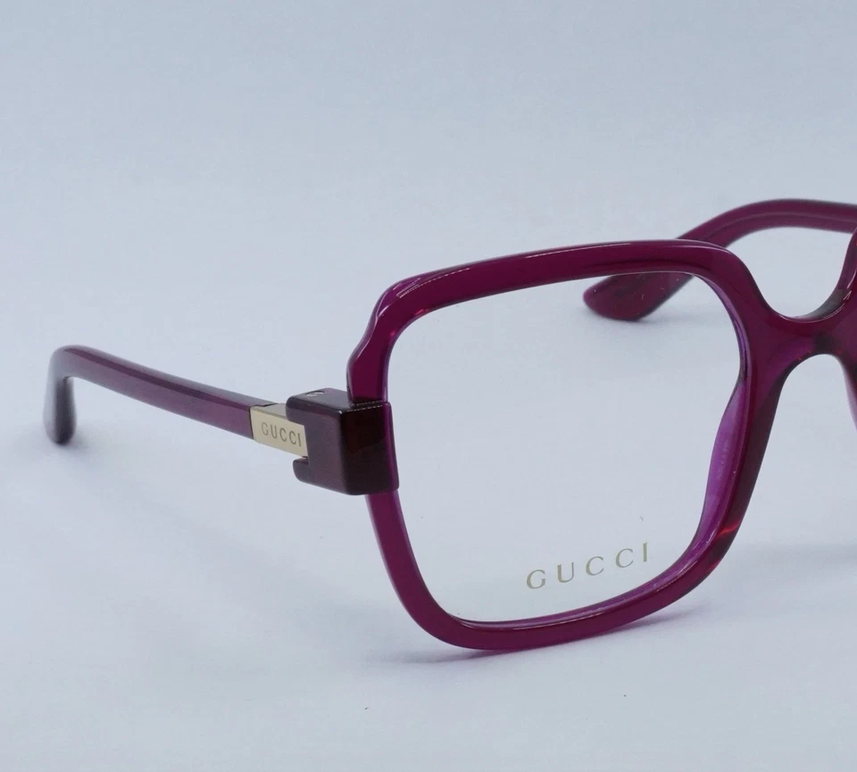 NUEVOS Anteojos GUCCI GG1433O 003 Transparente Ciclamen Oscuro 55mm Foto 4 de 4