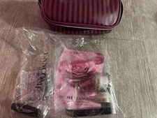 Lancome Gift Travel Set Absolue Face Cream Eye Cream Blush Mascara Shimmer Bag