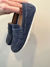 Geox Kids Navy Blue Suede Loafers Driving Mocs US Size 1 Youth