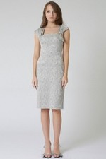 BLACK HALO Women's Elegant Jacquard De Vries Princess Bow Sheath Dress