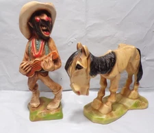 Vintage H.S.  Anderson "Tex & Old Paint"  Chalkwear Figures  (N51J)
