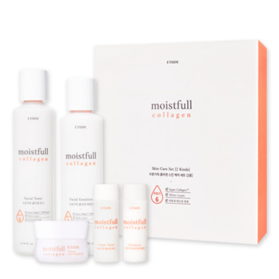 ETUDE HOUSE Moistfull Collagen Skin Care SET (Skin Toner 200mL + Emulsion 180mL)