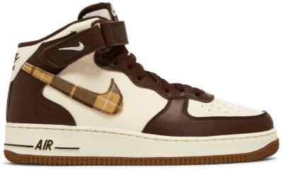 Nike Air Force 1 Mid ''Brown Plaid'' Brown Ivory Bloom DV0792-100 Men's 10